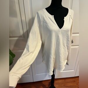 Pilcro Women's Cream Long Sleeve Top